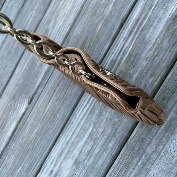 BVLGARI Women Handbag Clutch Brown Bag Gold Tone Hardware Made in Italy - Picture 6 of 12